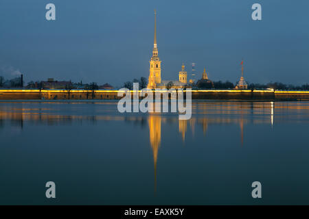 La fortezza di Pietro e Paolo, San Pietroburgo, Russia. Foto Stock