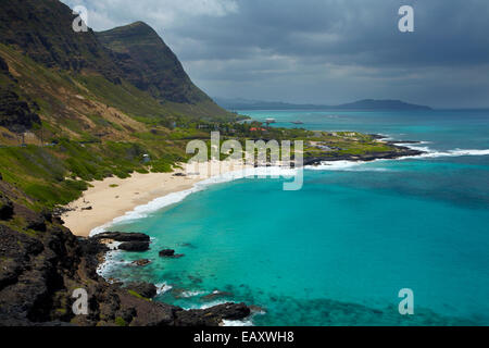 Makapu'u Beach, Oahu, Hawaii, STATI UNITI D'AMERICA Foto Stock