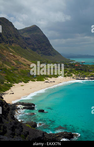 Makapu'u Beach, Oahu, Hawaii, STATI UNITI D'AMERICA Foto Stock