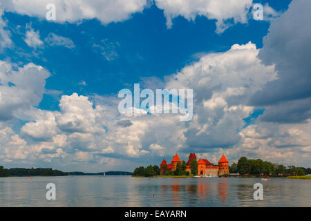 Trakai Island Castle vicino a Vilnius, Lituania Foto Stock