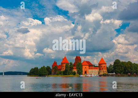 Trakai Island Castle vicino a Vilnius, Lituania Foto Stock