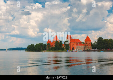 Trakai Island Castle vicino a Vilnius, Lituania Foto Stock