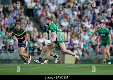 Paterson Stadium, Perth, Australia. 22 Novembre, 2014. Le norme internazionali serie calcio gaelico Perth, gioco 1, Australia contro l'Irlanda, Aidan O'Shea in azione. Credito: Azione Sport Plus/Alamy Live News Foto Stock