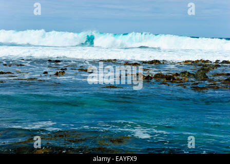 Robe Town,Grande Oceano Rd,paesaggi marini,Canunada Parco Nazionale,spiagge deserte, verde mare,sole,le vie navigabili interne,Sud Australia Foto Stock