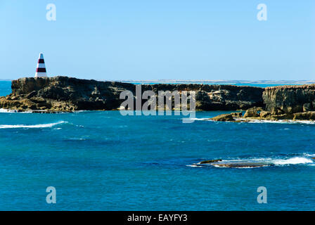 Robe Town,Grande Oceano Rd,paesaggi marini,Canunada Parco Nazionale,spiagge deserte, verde mare,sole,le vie navigabili interne,Sud Australia Foto Stock