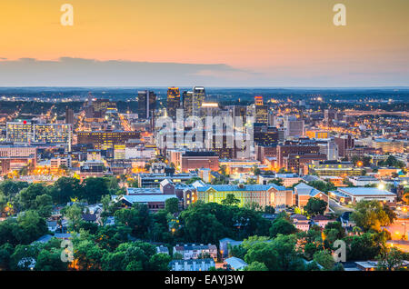 Birmingham, Alabama, Stati Uniti d'America skyline del centro. Foto Stock