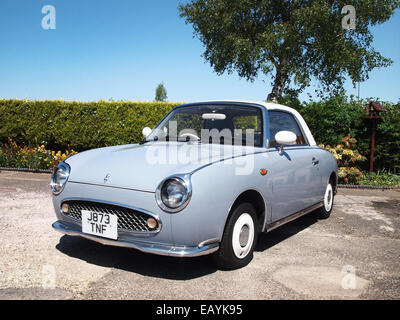 Nissan figaro auto importazione giapponesi in lapis color grigio retrò rare limited edition auto Foto Stock