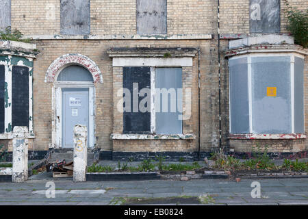 Saliti fino case di Granby area di Toxteth, Liverpool Foto Stock