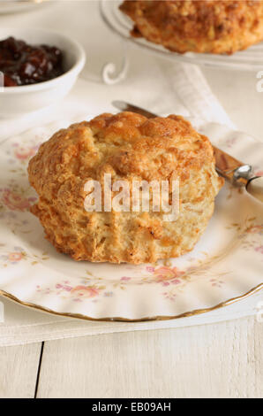 Focaccine di formaggio una gustosa varietà di più dolce tradizionale scone Foto Stock