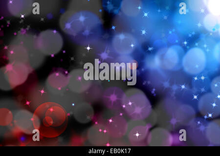 Abstract luce magica bokeh con stella scintillante sfondo Foto Stock