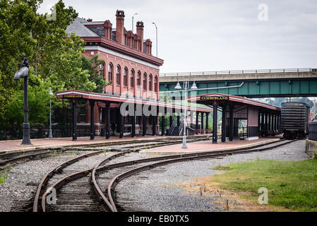 Western Maryland Scenic Railroad Depot, Cumberland, Maryland Foto Stock