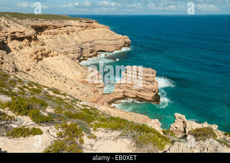 Isola Rock, Kalbarri NP, WA, Australia Foto Stock