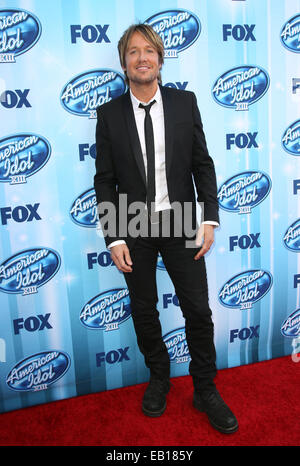 American Idol XIII Gran Finale - Arrivi con: Keith Urban dove: Los Angeles, California, Stati Uniti quando: 22 Maggio 2014 Foto Stock