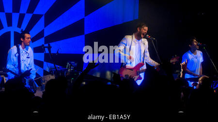 Praga, Repubblica Ceca. 22 Novembre, 2014. Da sinistra: Simon Taylor-Davies, Jamie Reynolds e James Righton di Klaxons eseguire a Praga Repubblica Ceca, Novembre 22, 2014. © Vit Simanek/CTK foto/Alamy Live News Foto Stock