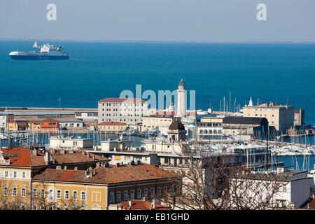 Vista panoramica, Trieste, friuli venezia giulia, Italia, Europa Foto Stock