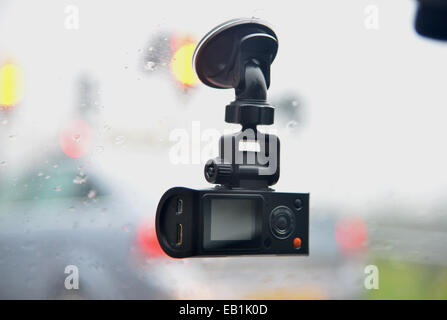 Dash-cam parabrezza Auto la telecamera video Foto Stock