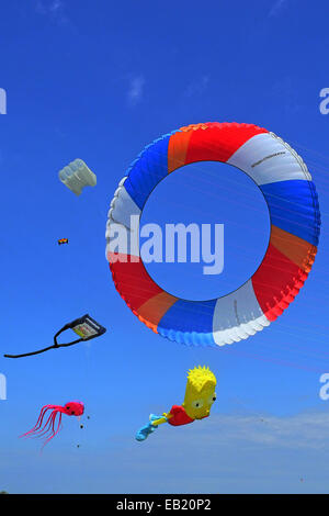 Il Kite festival sulla spiaggia di Schillig Foto Stock