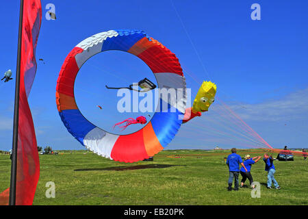 Il Kite festival sulla spiaggia di Schillig Foto Stock