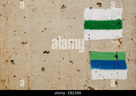 Escursionismo. La Golan Trail . Il monte Hermon. Alture del Golan. Israele. La Siria. Asia Foto Stock