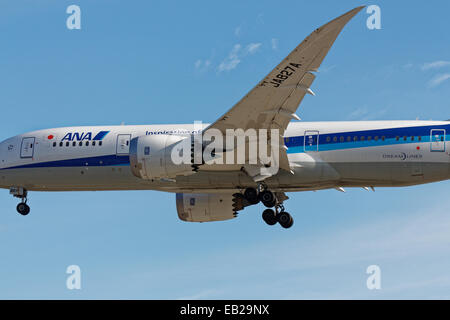 Boeing 787 Dreamliner fusoliera, ala e carrello di atterraggio Foto Stock