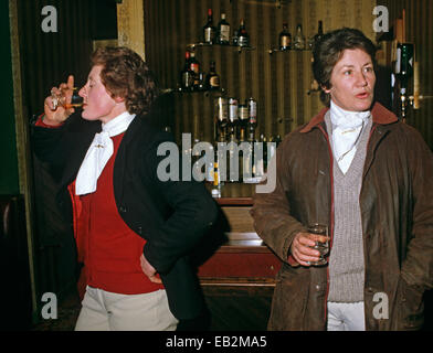 Le bevande dopo la Contea di Kilkenny Hunt, Irlanda. Foto Stock