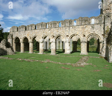 Vista della chiesa, Buildwas Abbey, Shropshire, Regno Unito Foto Stock