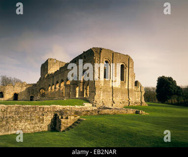 Vista della chiesa, Buildwas Abbey, Shropshire, Regno Unito Foto Stock