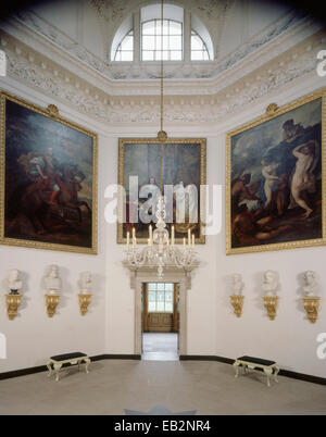 Il salone, Chiswick House, London, Regno Unito Foto Stock