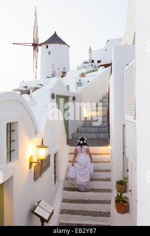 Nozze in villaggio di Oia - Santorini Island, Grecia. Foto Stock