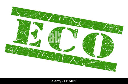 Eco green grunge timbro Foto Stock