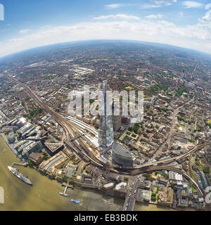 Regno Unito, Inghilterra, vista aerea di Shard a Londra Foto Stock