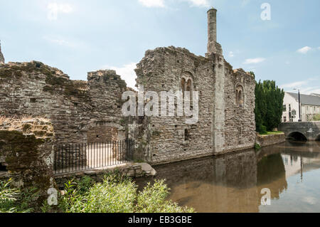 Christchurch Castle nel XII secolo di camera di Riverside a blocco o "Constable's House' nel Dorset, Inghilterra. Foto Stock