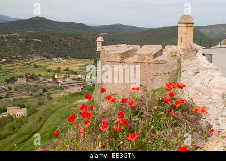 Castello di Cardona iniziato nel VIII secolo e ora un lusso Parador(hotel) Cardona,Spagna Foto Stock