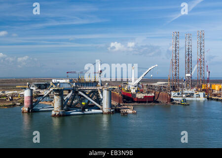 Il porto industriale di Galveston, Texas, Stati Uniti d'America. Foto Stock