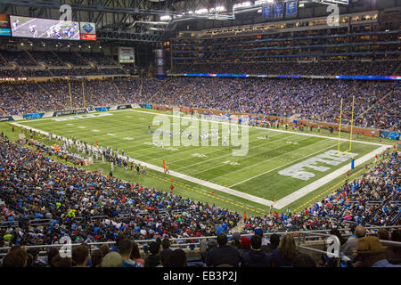 Detroit, Michigan - Le fatture della Buffalo riprodurre il New York getti in una Lega Nazionale di Football Americano gioco al Ford Field. Foto Stock