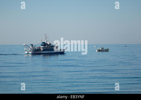 Benidorm, Costa Blanca, Spagna, Europa. secretaria general de pesca, Emma bardan, santa cruz de tenerife in bay controllo pesca. Foto Stock