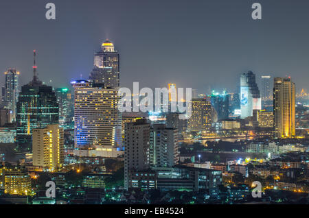 Bangkok City night view, Thailandia Foto Stock