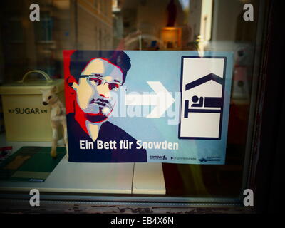 Segno di un letto per Snowden Foto Stock