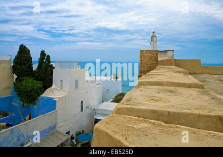 Tunisia Hammamet, tradizionale casa sul mare Foto Stock