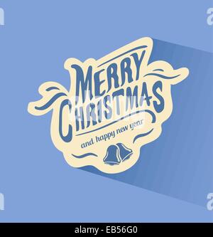 Buon Natale vettore con campane Illustrazione Vettoriale