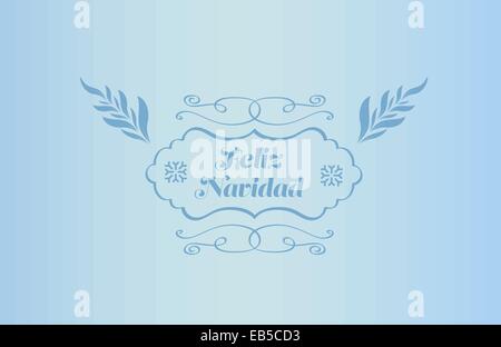 Merry Christmas vector in spagnolo Illustrazione Vettoriale