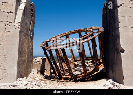 Abbandonata la città mineraria a Elizabeth Bay - vicino a Luderitz, Namibia, Africa Foto Stock