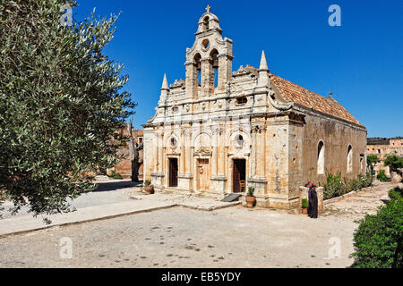 Il Arkadi monastero fu costruito nel 1587 sull'isola di Creta, Grecia Foto Stock