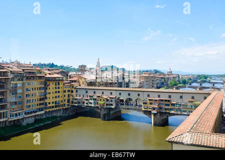 Pont Vecchio a Firenze, Italia Foto Stock