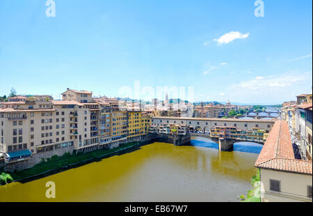 Pont Vecchio a Firenze, Italia Foto Stock