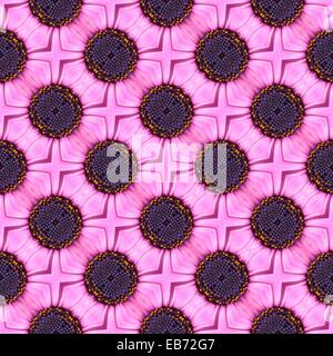 Abstract floral seamless pattern con fiori viola. Foto Stock