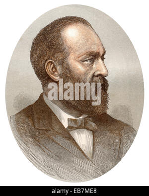 James Abram Garfield, 1831-1881, ventesimo Presidente degli Stati Uniti, Ritratto von James Abram Garfield, 1831-1881, der 20. Präs Foto Stock