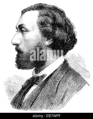 Léon Gambetta, 1838-1882, statista francese della Terza Repubblica, Ritratto von Léon Gambetta, 1838 - 1882, ein französischer sta Foto Stock