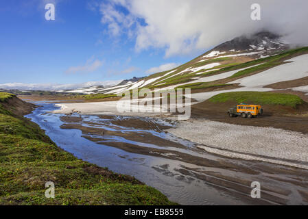 Penisola di Kamchatka - vulcano Mutnovsky - - base camp - Agosto 2014 Foto Stock