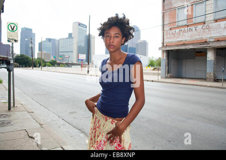 Corinne Bailey Rae fotografata al di fuori del Gypsy Tea Rooms luogo , Deep Ellum, Dallas, Texas, Stati Uniti d'America. Foto Stock